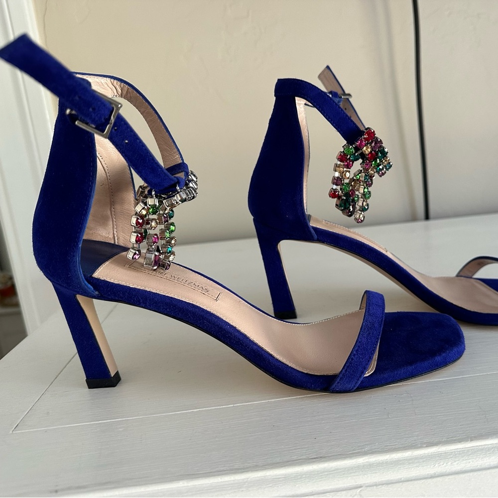 Stuart Weitzman New Heels Size 7.5 Square Open Toe - image 6